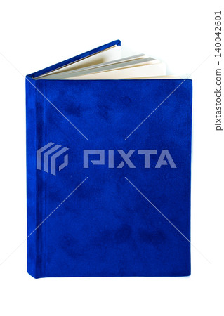 close up of a blank velour fluffy notebook on white background with clipping path close up of a blank velour fluffy notebook on white background with clipping path 140042601