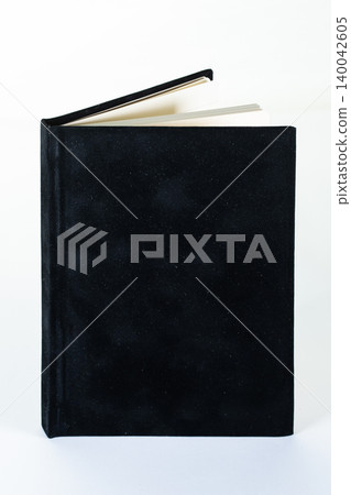 close up of a blank velour fluffy notebook on white background with clipping path close up of a blank velour fluffy notebook on white background with clipping path 140042605