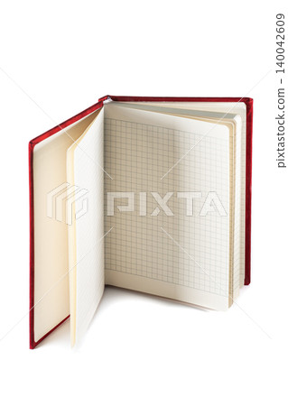 close up of a blank velour fluffy notebook on white background with clipping path close up of a blank velour fluffy notebook on white background with clipping path 140042609