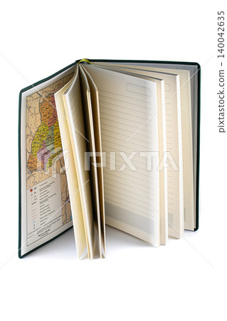close up of a blank velour fluffy notebook on white background with clipping path 140042635