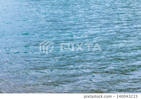 On a slightly cloudy day, the spring breeze creates patterns on the lake's surface. 08 On a slightly cloudy day, the spring breeze creates patterns on the lake's surface. 08 140043215