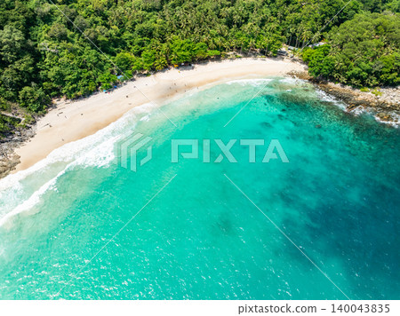 Beautiful sea with clear blue sky background in summer season Amazing sea and sun daylight relaxation landscape view in Phuket island Thailand for Summer and travel background Beautiful sea with clear blue sky background in summer season Amazing sea and sun daylight relaxation landscape view in Phuket island Thailand for Summer and travel background 140043835