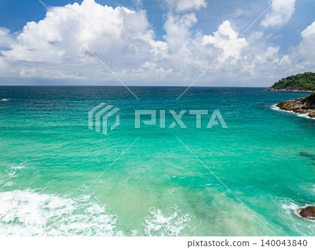 Beautiful sea with clear blue sky background in summer season Amazing sea and sun daylight relaxation landscape view in Phuket island Thailand for Summer and travel background Beautiful sea with clear blue sky background in summer season Amazing sea and sun daylight relaxation landscape view in Phuket island Thailand for Summer and travel background 140043840