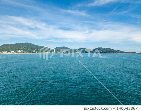 Beautiful sea with clear blue sky background in summer season Amazing sea and sun daylight relaxation landscape view in Phuket island Thailand for Summer and travel background Beautiful sea with clear blue sky background in summer season Amazing sea and sun daylight relaxation landscape view in Phuket island Thailand for Summer and travel background 140043867