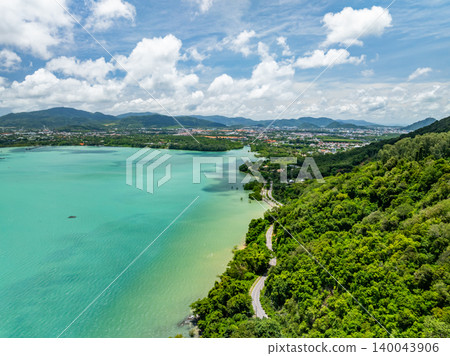 Beautiful sea with clear blue sky background in summer season Amazing sea and sun daylight relaxation landscape view in Phuket island Thailand for Summer and travel background Beautiful sea with clear blue sky background in summer season Amazing sea and sun daylight relaxation landscape view in Phuket island Thailand for Summer and travel background 140043906