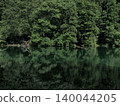 Spring forest reflected in the lake 140044205