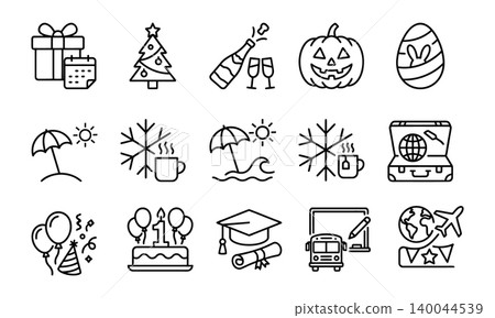 Seasonal Holidays and Special Events Icons Seasonal Holidays and Special Events Icons 140044539