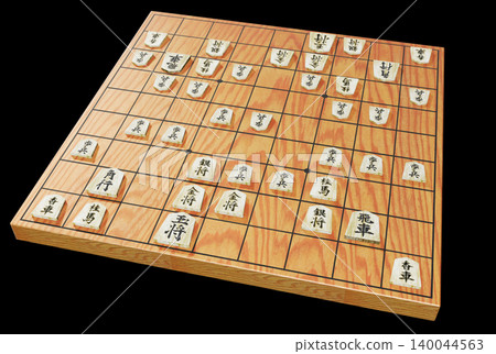 Shogi (3DCG) match, black background Shogi (3DCG) match, black background 140044563