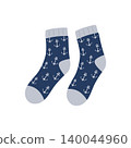 Socks with anchor drawing sock icon symbol isolated on white background vector illustration 140044960