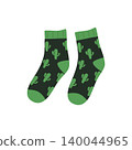 Socks with cactus drawing sock icon symbol isolated on white background vector illustration 140044965