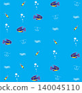 seamless fishing tool element vector background.. 140045110