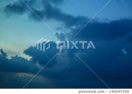 Beautiful and dramatic skyscape and cloudscape. Blue sky and clouds. Nature and background use. Beautiful and dramatic skyscape and cloudscape. Blue sky and clouds. Nature and background use. 140045309