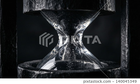 Macro Black Sand Hourglass Deadline 140045349