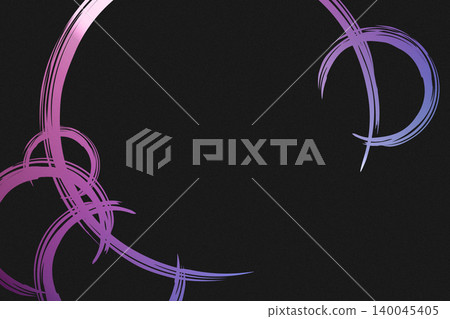 Japanese-style background material with a design that looks like it was painted with a brush. 140045405
