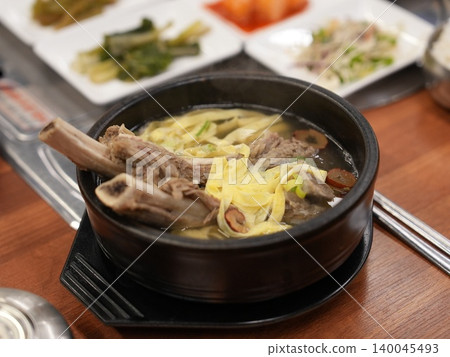 Traditional Korean Clear Beef Short Rib Soup Galbitang Traditional Korean Clear Beef Short Rib Soup Galbitang 140045493