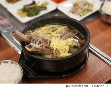 Traditional Korean Clear Beef Short Rib Soup Galbitang 140045494