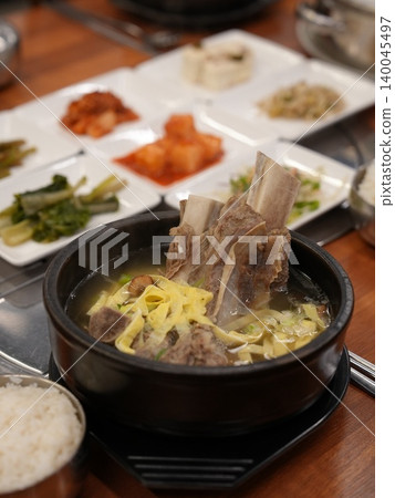 Traditional Korean Clear Beef Short Rib Soup Galbitang Traditional Korean Clear Beef Short Rib Soup Galbitang 140045497