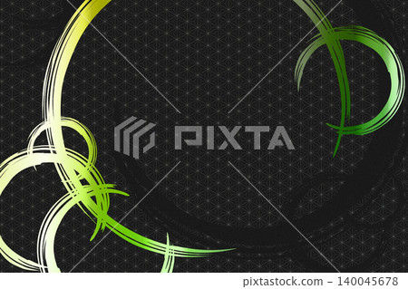 Japanese-style background material with a circular pattern drawn with a brush. Japanese-style background material with a circular pattern drawn with a brush. 140045678