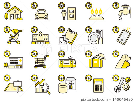 Living expenses/expenses icon 03 140046450
