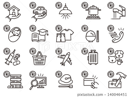 Living expenses/expenses icon 04 140046451