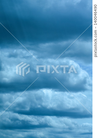 Big fluffy white clouds with the blue sky. Dramatic cloudscape. Nature scene. Nature background. Big fluffy white clouds with the blue sky. Dramatic cloudscape. Nature scene. Nature background. 140046490