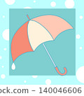 Simple umbrella illustration with background 140046606