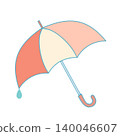 Simple umbrella illustration with background 140046607
