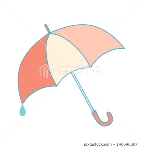 簡單的雨傘插圖,帶有背景 簡單的雨傘插圖,帶有背景 140046607
