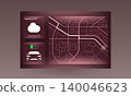Red EV Car Head Unit Multi App Dashboard Interface 140046623