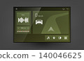 Transparent Green Car Head Unit Multi App Interface Design 140046625