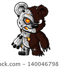 robot bear doll cyborg technology theme 140046798