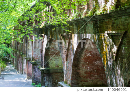 View of the Nanzenji Aqueduct in Kyoto View of the Nanzenji Aqueduct in Kyoto 140046991