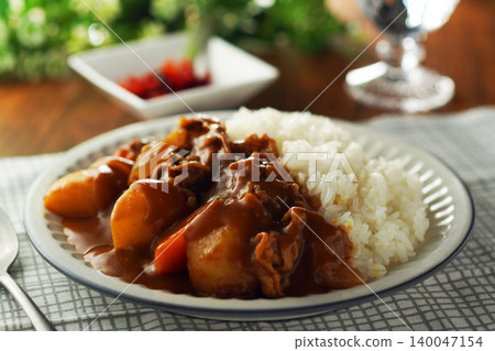 Beef curry with chunky vegetables Beef curry with chunky vegetables 140047154