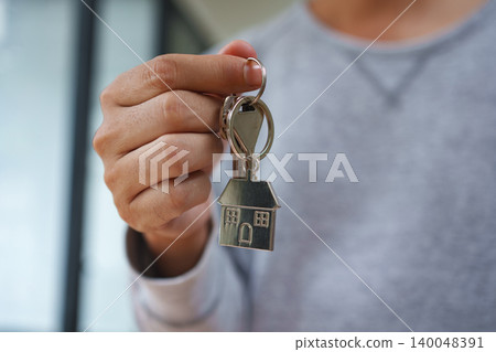 Real Estate Investment Key Handover For Property Ownership Mortgage Approval And Home Purchase Real Estate Investment Key Handover For Property Ownership Mortgage Approval And Home Purchase 140048391