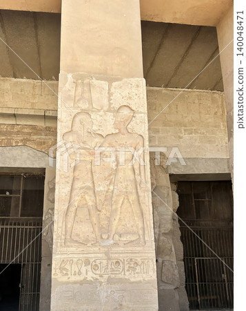 Beautiful interiors and ancient hieroglyphs in the Temple of Seti I in Abydos, Egypt. Beautiful interiors and ancient hieroglyphs in the Temple of Seti I in Abydos, Egypt. 140048471