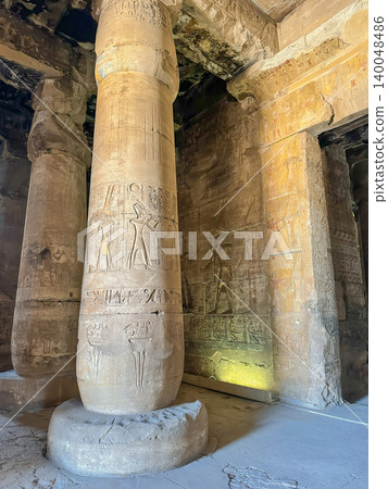 Beautiful interiors and ancient hieroglyphs in the Temple of Seti I in Abydos, Egypt. Beautiful interiors and ancient hieroglyphs in the Temple of Seti I in Abydos, Egypt. 140048486