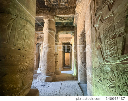 Beautiful interiors and ancient hieroglyphs in the Temple of Seti I in Abydos, Egypt. Beautiful interiors and ancient hieroglyphs in the Temple of Seti I in Abydos, Egypt. 140048487
