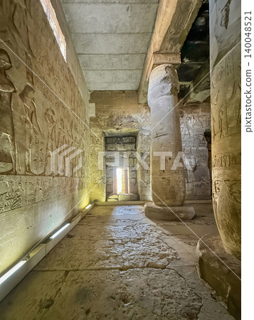 Beautiful interiors and ancient hieroglyphs in the Temple of Seti I in Abydos, Egypt. Beautiful interiors and ancient hieroglyphs in the Temple of Seti I in Abydos, Egypt. 140048521