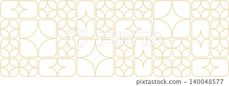 White and gold geometric pattern. Seamless geometric star pattern background White and gold geometric pattern. Seamless geometric star pattern background 140048577