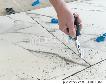 Grout seam cleaning Grout seam cleaning 140048825