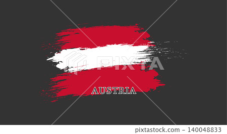 Austria. Brushstroke illustration in the colors of the country's national flag Austria. Brushstroke illustration in the colors of the country's national flag 140048833