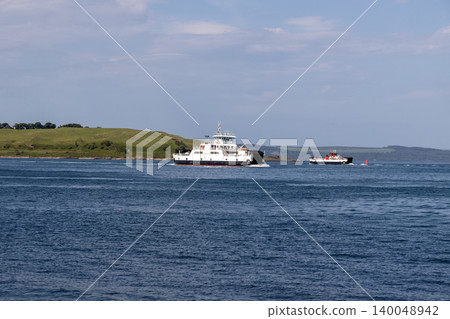 Car and Passenger Ferry Boats Sailing to and from the Isle of Cumbrae and Largs in Western Scotland 140048942