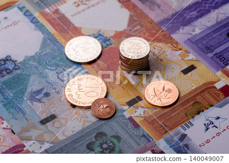 Qatar paper money, the Qatari riyal as a tool for financial transactions and trade. Qatari money Qatar paper money, the Qatari riyal as a tool for financial transactions and trade. Qatari money 140049007