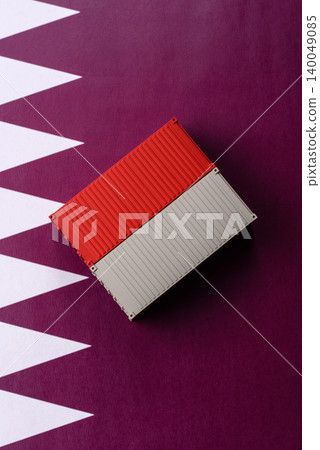 Cargo containers on the china flag as a conceptual backdrop for goods export. Cargo containers Cargo containers on the china flag as a conceptual backdrop for goods export. Cargo containers 140049085