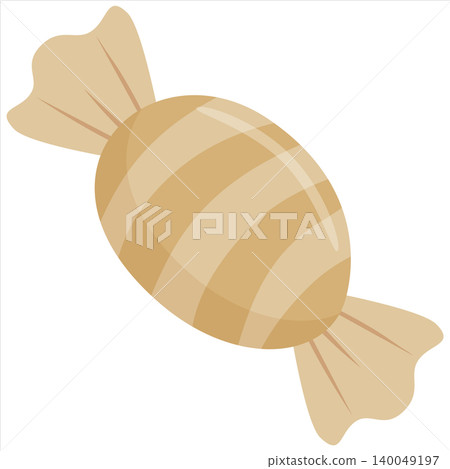 Brown Pastel Wrapped Candy Vector Illustration Cute Sweet Dessert Clipart Isolated on White Background Brown Pastel Wrapped Candy Vector Illustration Cute Sweet Dessert Clipart Isolated on White Background 140049197