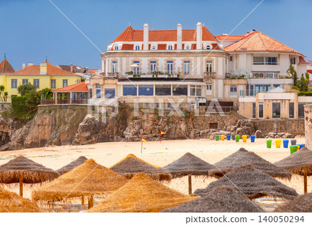 Historic seaside villa above sandy beach in Cascais Portugal Historic seaside villa above sandy beach in Cascais Portugal 140050294