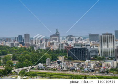 仙台的藍天與城市景觀 仙台的藍天與城市景觀 140050654