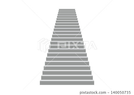 Illustration of a long staircase Illustration of a long staircase 140050735