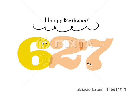 Hand-drawn number illustrations, simple and cute date material, June 27th Hand-drawn number illustrations, simple and cute date material, June 27th 140050745