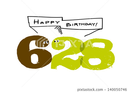 Hand-drawn number illustrations, simple and cute date material, June 28th Hand-drawn number illustrations, simple and cute date material, June 28th 140050746